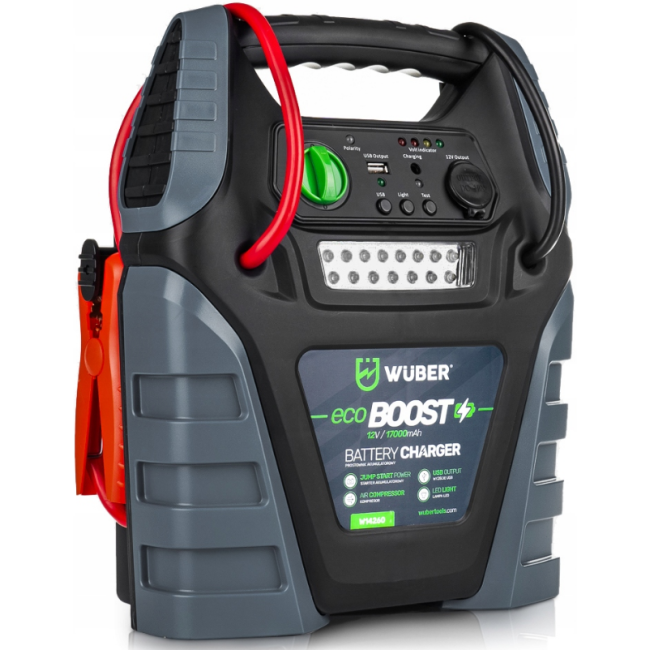 Пусковий пристрій (Бустер) з компресором 5в1 17Ач Wuber (Польща)