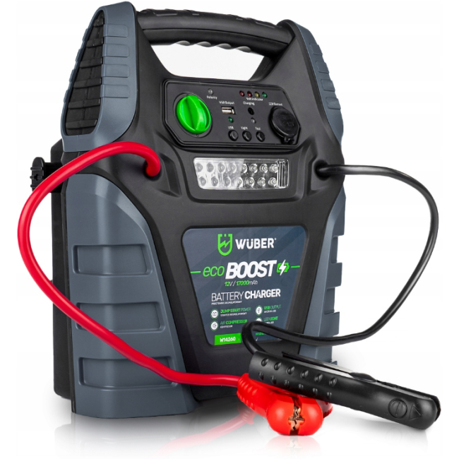 Пусковий пристрій (Бустер) з компресором 5в1 17Ач Wuber (Польща)