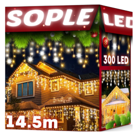 Уличная гирлянда бахрома 14.5м 300 LED