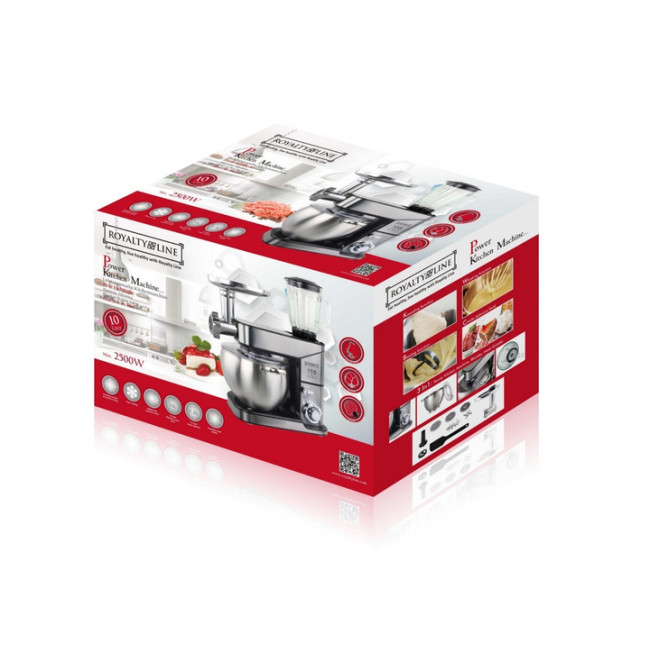 Кухонный комбайн 3в1 Royalty Line (Швейцария) 2500Вт мясорубка блендер тестомес