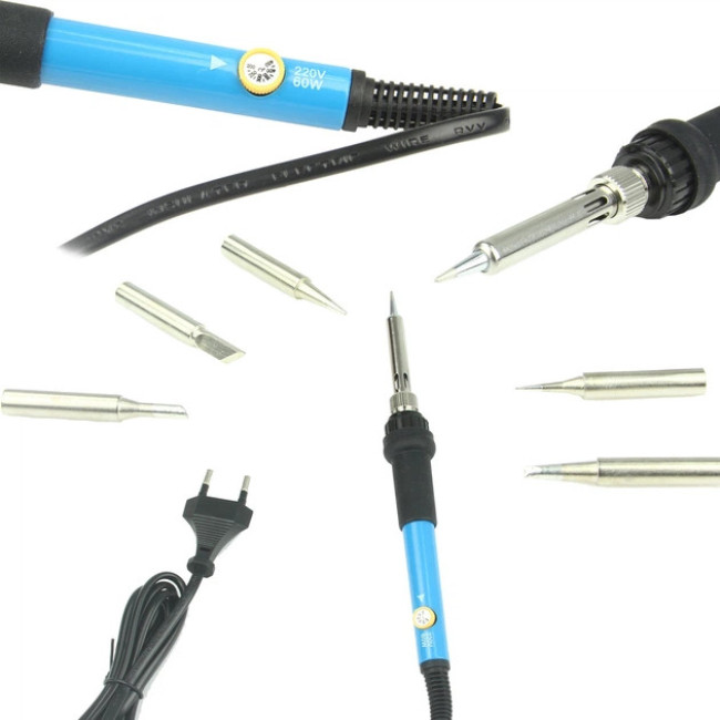Електричний паяльник Mar-Pol XL Kit 80Вт 220-480°C і набір інструментів для пайки (M79345)