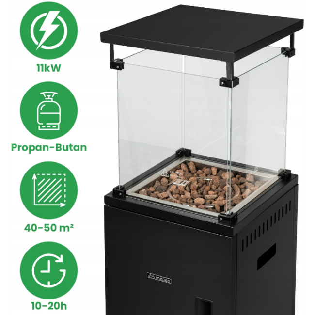 Вуличний газовий обігрівач MalTec 137см 11кВт (Польща)