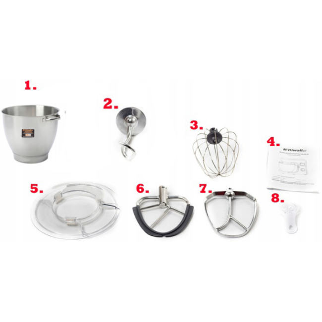 Тестомес миксер планетарный Riwall 8в1 4000Вт (Чехия)