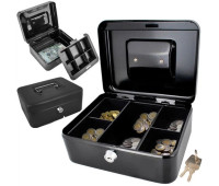 Велика металева касета для грошей Malatec 822 сейф каса - 20х16х9 см