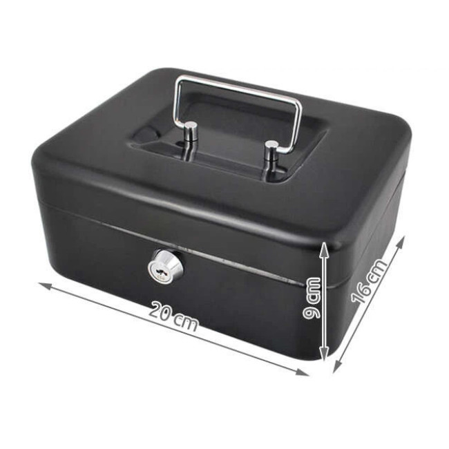 Велика металева касета для грошей Malatec 822 сейф каса - 20х16х9 см