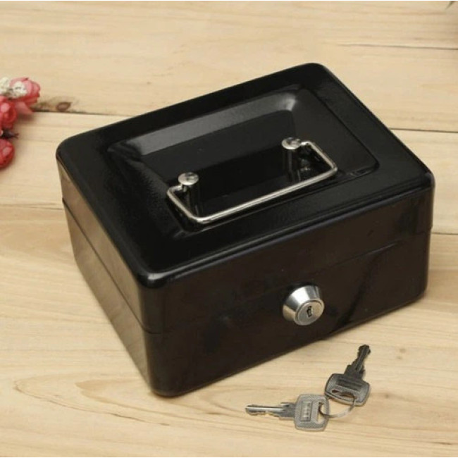 Велика металева касета для грошей Malatec 822 сейф каса - 20х16х9 см