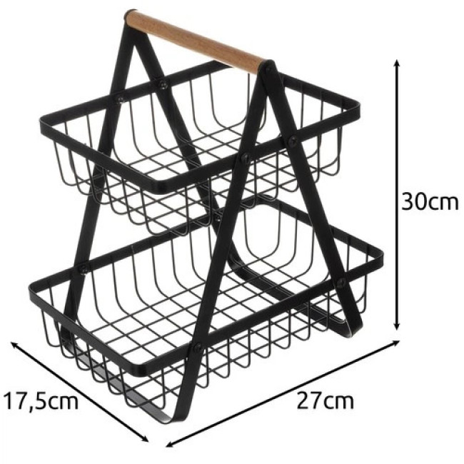 Бамбукова корзина для білизни Ruhhy 24269 на 100 л з двома відділеннями