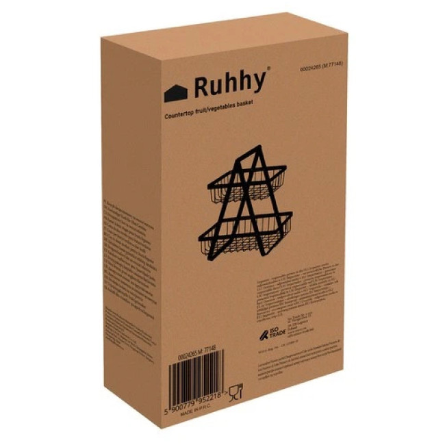 Бамбукова корзина для білизни Ruhhy 24269 на 100 л з двома відділеннями