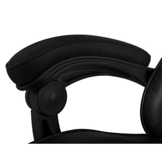 Крісло геймерське Dunmoon 24243 з підставкою для ніг Black