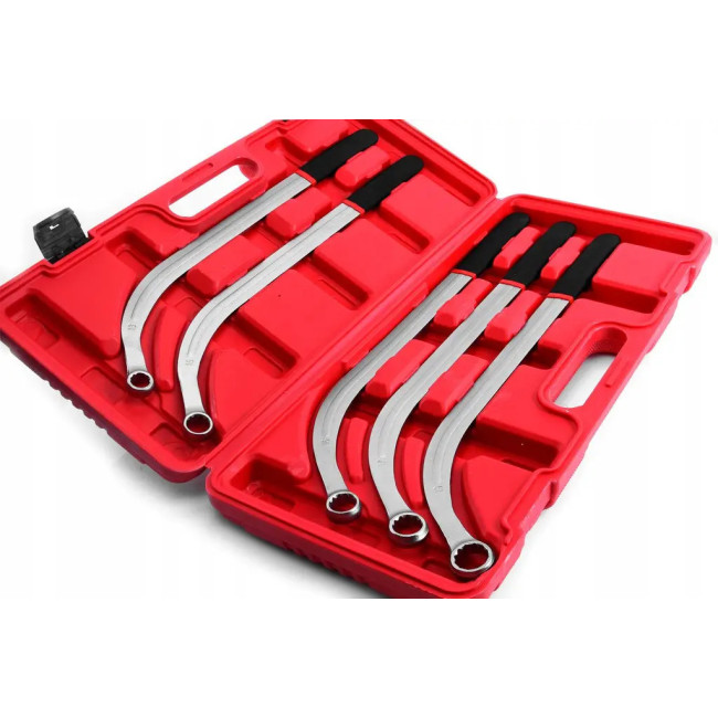 Набір ключів для натягувачів ременя ГРМ Mar-Pol M57637, довгі ключі 470 мм, 12-гранні ключі ключі 47