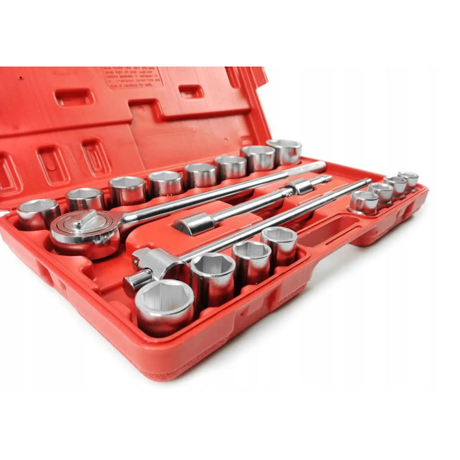 Набір торцевих ключів Mar-Pol M58252 3/4'' 6-гранні 21шт. 19-50 мм Польща