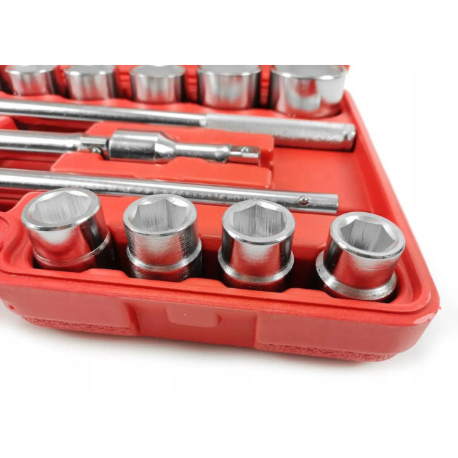 Набір торцевих ключів Mar-Pol M58252 3/4'' 6-гранні 21шт. 19-50 мм Польща