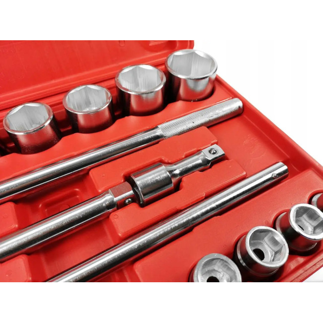 Набір торцевих ключів Mar-Pol M58252 3/4'' 6-гранні 21шт. 19-50 мм Польща