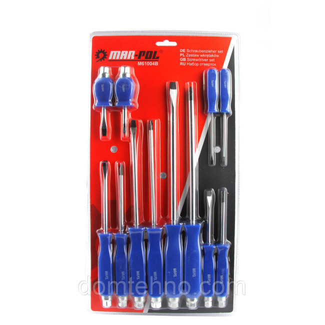 Набор слесарных отверток 12 шт Mar-Pol M61004B