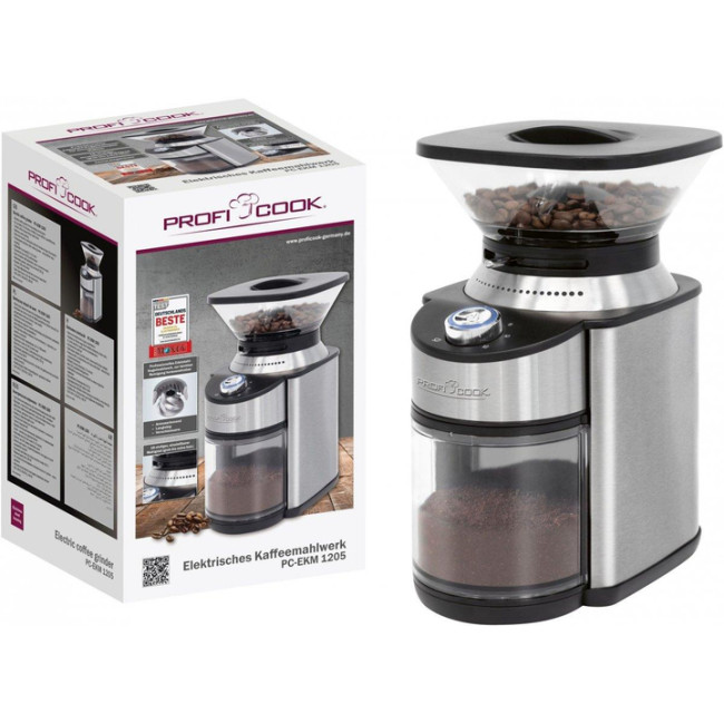 Кофемолка ProfiCook PC-EKM 1205 200 Вт из нержавеющей стали регулируемая степень помола