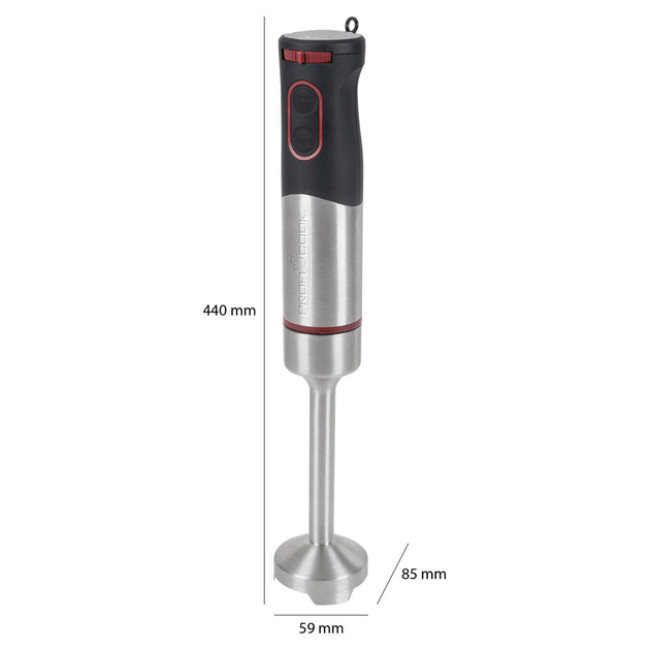 Блендер погружний ProfiCook 2в1 1000 Вт нержавіюча сталь (PC-SMS 1226)