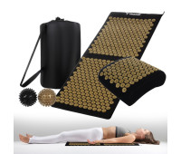 Масажний коврик акупунктурний для точкового масажу з подушкою Trizand + 2 масажні кульки (23375)