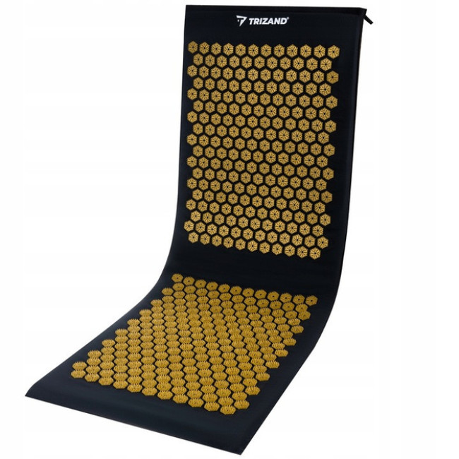 Массажный коврик акупунктурный для точечного массажа с подушкой Trizand + 2 массажных шарика (23375)