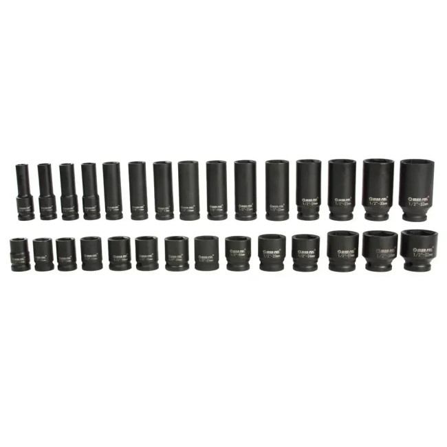 Набор ударных торцевых головок 1/2" 8-32 мм 35 шт Mar-Pol M58275