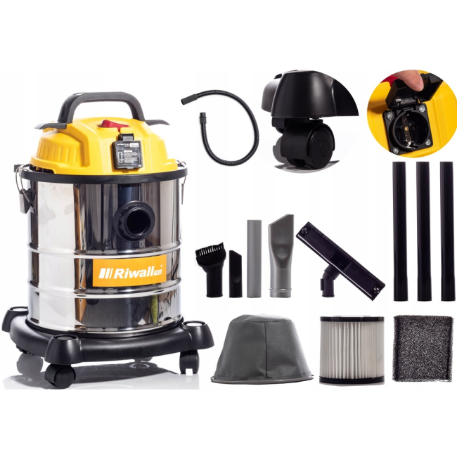 Промисловий пилосос 6в1 2200Вт 230 V Riwall NOIDUR (Чехія)