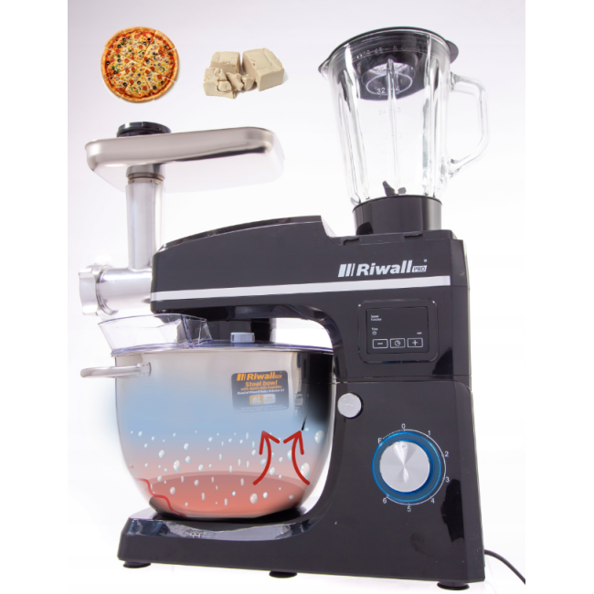 Кухонний комбайн Riwall 28в1 4000Вт + чаша з підігрівом 8л (Чехія)