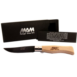 Ніж MAM DOURO POCKET KNIFE BLACK TITANIUM, LIGHT WOOD HANDLE 2109/n