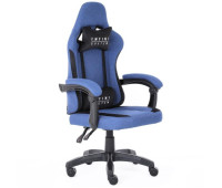 Крісло для геймінгу та офісу з тканини INFINI SYSTEM Blue