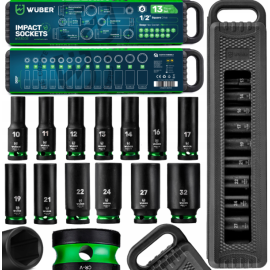 Набор ударных торцевых головок 1/2» 10-32мм 13шт. Wuber (Польша)