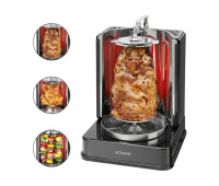 Електрошашличниця мультигриль Bomann Vertical Multi-Grill 1400 Вт, 3 в 1 гриль + шашлик + шаурма (DVG 3006 CB)