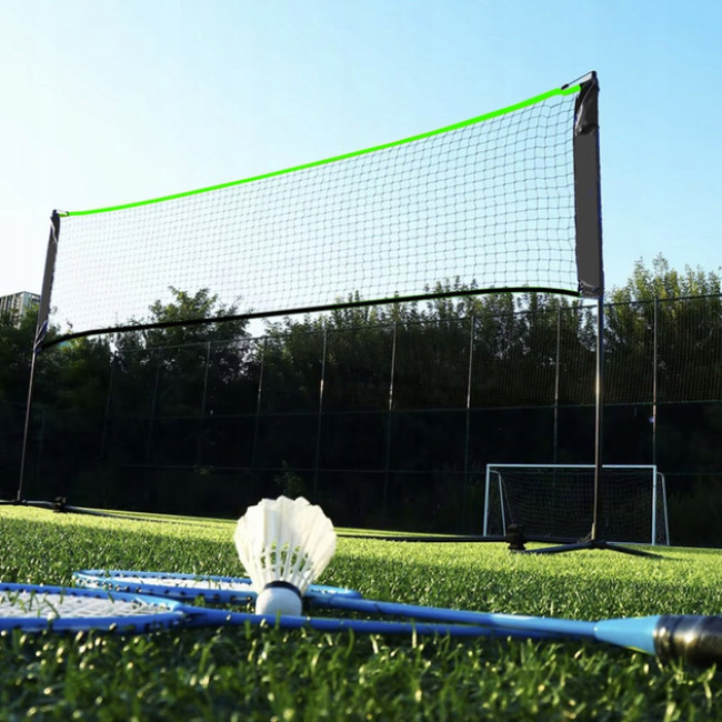 Сетка 3в1 для волейбола, бадминтона и тенниса Trizand переносная на каркасе, регулируемая высота (25