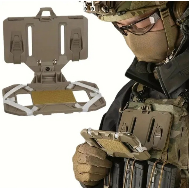 Тактичне кріплення для телефона на систему Molle SteelCats Coyot