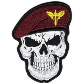 Шеврон PATCH ПАТРІОТЧереп - Punisher у Береті Десантно Штурмові Війська\кол\тк.чорна(9712)