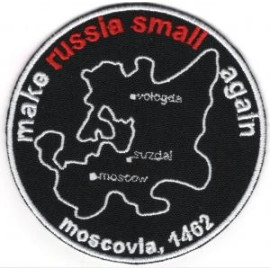 Шеврон PATCH ПАТРІОТMake Russia Small Again \ кол \ тк.чорна \ нарукавна емблема(2831)