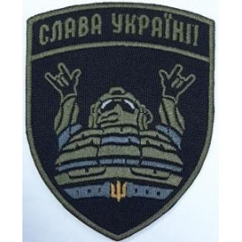 Шеврон PATCH ПАТРІОТ Слава Україні (Michelin)\тк.чорна\нарукавна емблема (8864)