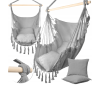 Кресло гамак Бразильське Malatec сірий 100см до 120кг (Польща)