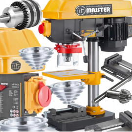 Сверлильный станок с индукционным колонным столом 1700Вт + регулируемые тисцы Majster Polska MP-0435 (Польша)