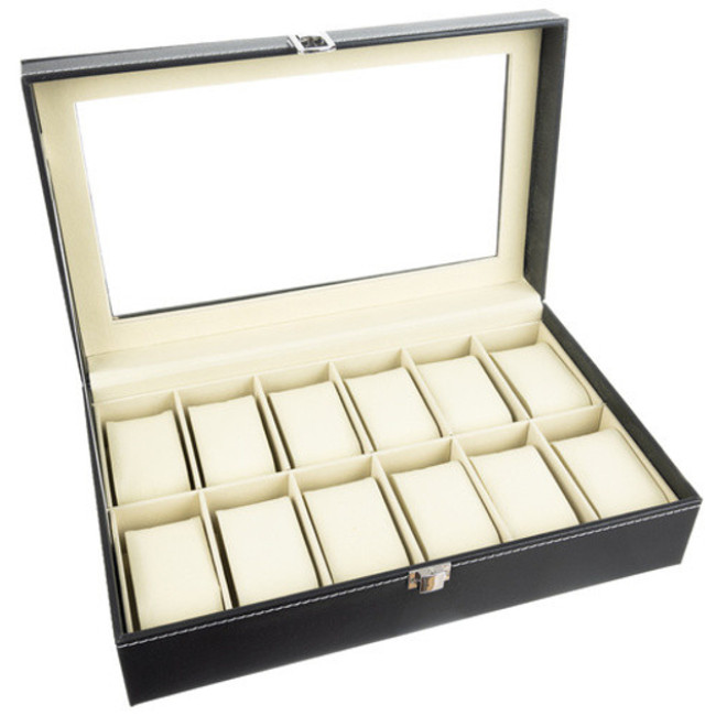 Органайзер для годинників, браслетів і прикрас Soulima 12 відділень 30.5 x 20.5 x 8 см (12534)
