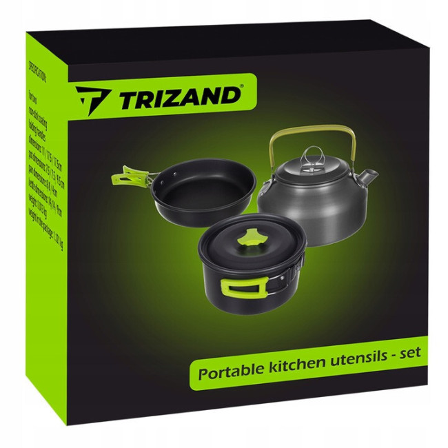 Туристическая посуда Trizand 23667 18 в 1, комплект для 2 человек
