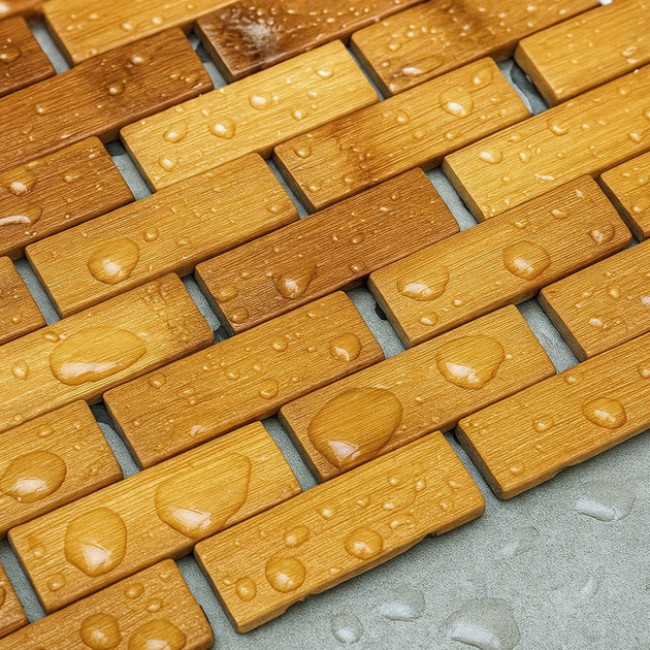 Коврик для ванни кімнати бамбуковий Ruhhy водонепроникний, під душ 80 x 50 x 1 см (26048)