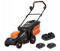 Газонокосарка акумуляторна Yard Force EM N34A 34 см, 2х20 В, 35 л, безшумна