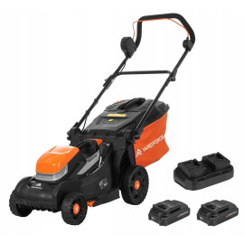 Газонокосарка акумуляторна Yard Force EM N34A 34 см, 2х20 В, 35 л, безшумна