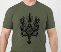 Футболка з принтом MILITARY PLUS олива (MLPLO18)