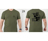 Футболка з принтом MILITARY PLUS олива (MLPLO29)