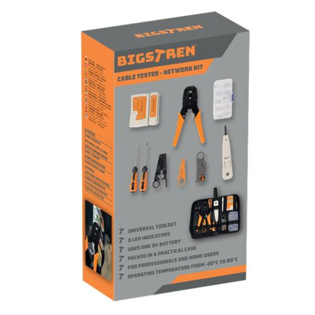 Мережевий набір - тестер кабелів Bigstren 25835