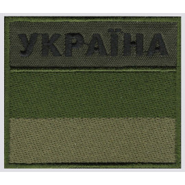 Шеврон PATCH ПАТРІОТ «Флажок ДПС Україна» тк.олива