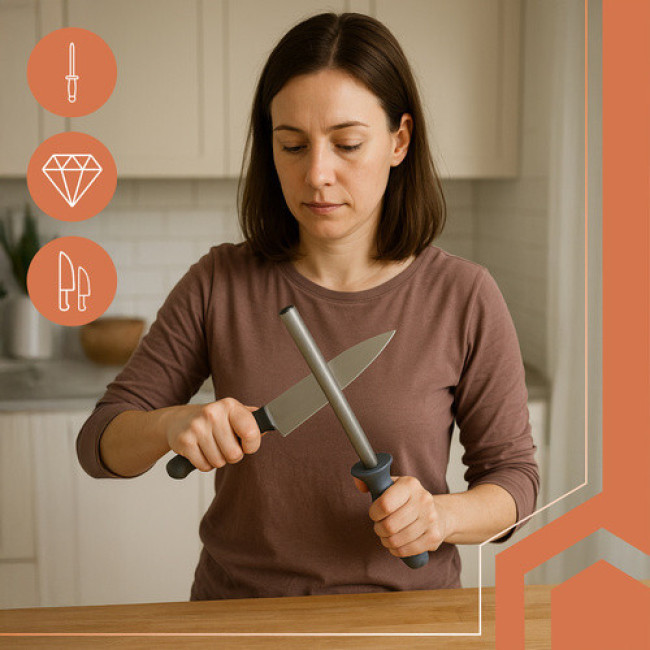 Точілка для ножів алмазна - мусат Ruhhy 26153/n