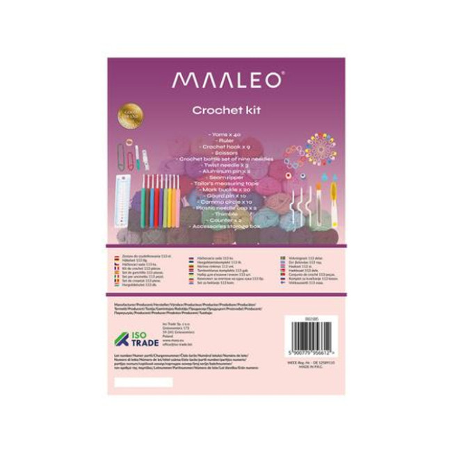 Набор для вязания крючком, 113 элементов MAALEO 25885