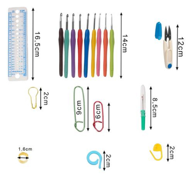 Набор для вязания крючком, 113 элементов MAALEO 25885