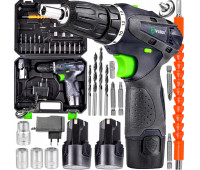 Акумуляторний шуруповерт Wuber 18В +2 батареї (Польща)