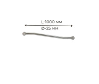 Поручень для людей з інвалідністю (МГН) на стіну у ванну INVO, ламаний, розмір 1000 мм, D труби - 25 мм